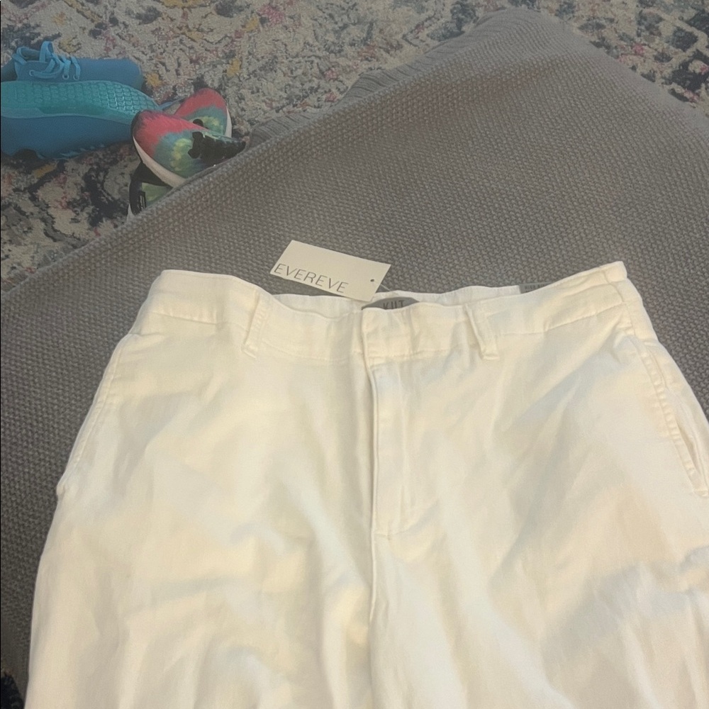 Evereve Classic White Trousers Kut from the Cloth